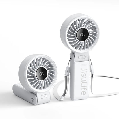JisuLife Foldable LED Display Fan – Power, Style, and Portability